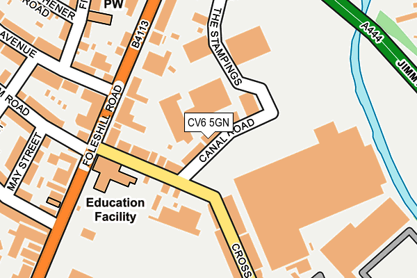 CV6 5GN map - OS OpenMap – Local (Ordnance Survey)