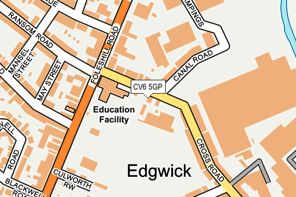 CV6 5GP map - OS OpenMap – Local (Ordnance Survey)