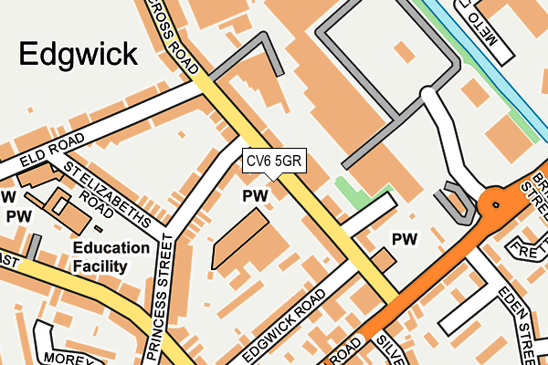 CV6 5GR map - OS OpenMap – Local (Ordnance Survey)