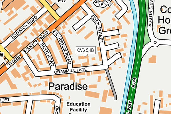 CV6 5HB map - OS OpenMap – Local (Ordnance Survey)