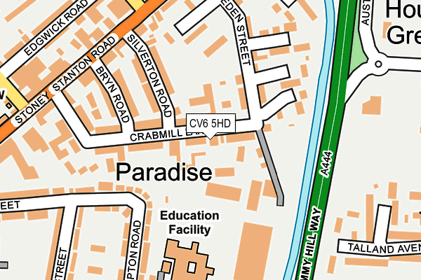 CV6 5HD map - OS OpenMap – Local (Ordnance Survey)