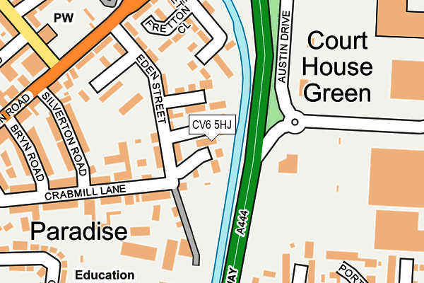 CV6 5HJ map - OS OpenMap – Local (Ordnance Survey)