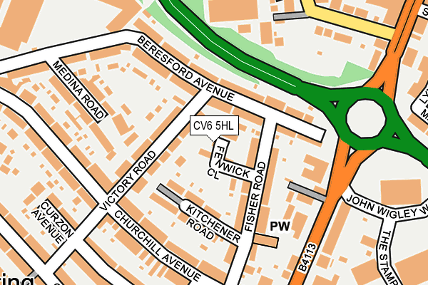 CV6 5HL map - OS OpenMap – Local (Ordnance Survey)