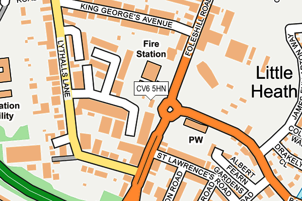 CV6 5HN map - OS OpenMap – Local (Ordnance Survey)