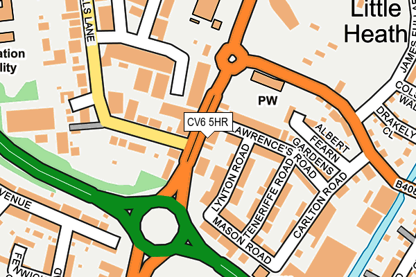 CV6 5HR map - OS OpenMap – Local (Ordnance Survey)