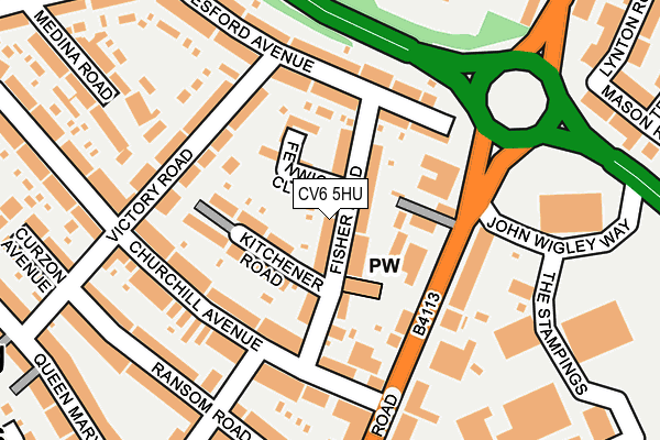 CV6 5HU map - OS OpenMap – Local (Ordnance Survey)