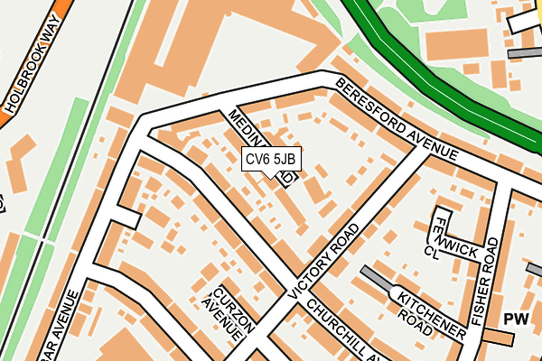 CV6 5JB map - OS OpenMap – Local (Ordnance Survey)