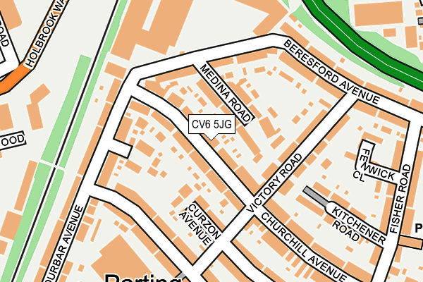 CV6 5JG map - OS OpenMap – Local (Ordnance Survey)