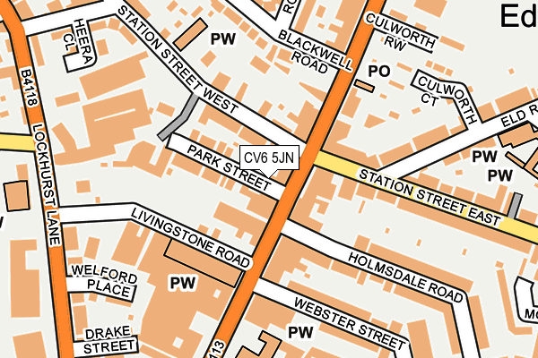 CV6 5JN map - OS OpenMap – Local (Ordnance Survey)