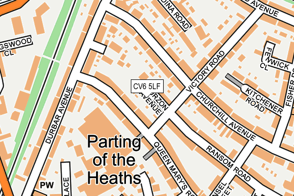 CV6 5LF map - OS OpenMap – Local (Ordnance Survey)