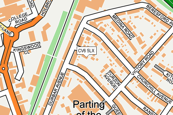 CV6 5LX map - OS OpenMap – Local (Ordnance Survey)
