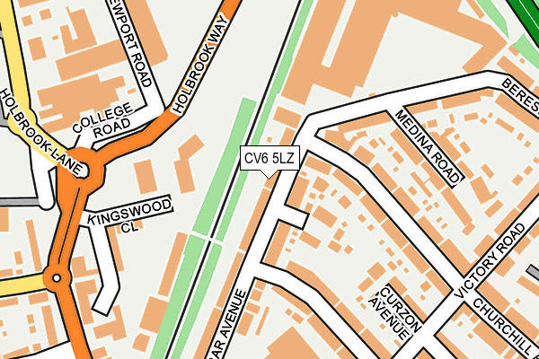 CV6 5LZ map - OS OpenMap – Local (Ordnance Survey)