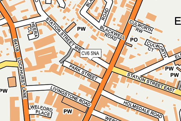 CV6 5NA map - OS OpenMap – Local (Ordnance Survey)