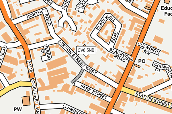 CV6 5NB map - OS OpenMap – Local (Ordnance Survey)