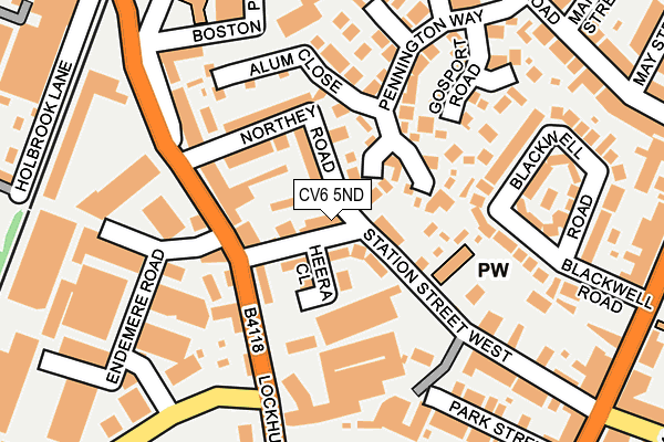 CV6 5ND map - OS OpenMap – Local (Ordnance Survey)