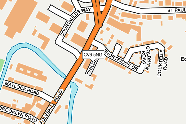 CV6 5NG map - OS OpenMap – Local (Ordnance Survey)