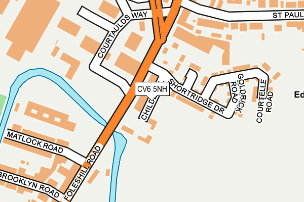 CV6 5NH map - OS OpenMap – Local (Ordnance Survey)