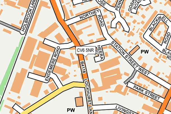 CV6 5NR map - OS OpenMap – Local (Ordnance Survey)