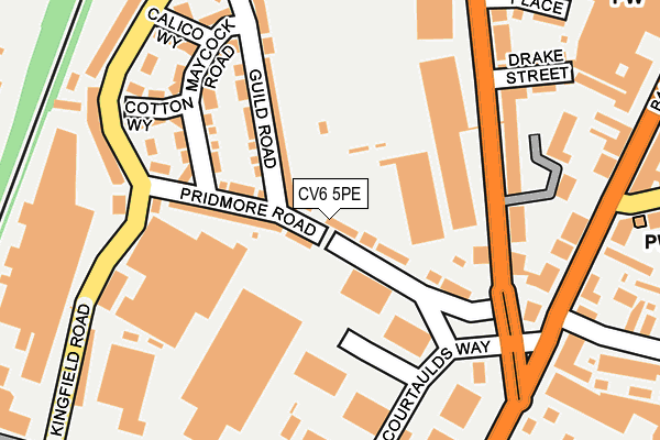 CV6 5PE map - OS OpenMap – Local (Ordnance Survey)