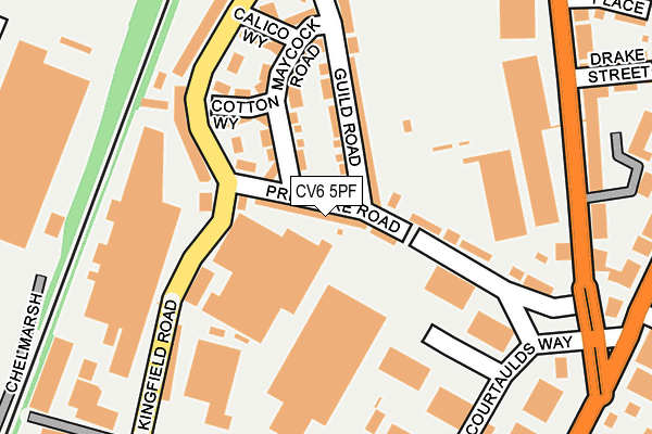 CV6 5PF map - OS OpenMap – Local (Ordnance Survey)