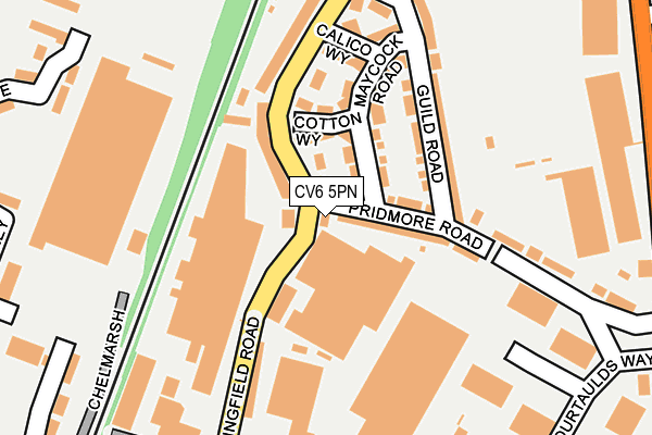 CV6 5PN map - OS OpenMap – Local (Ordnance Survey)