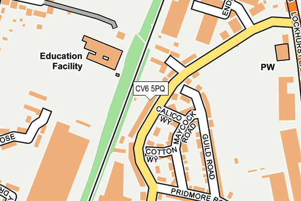 CV6 5PQ map - OS OpenMap – Local (Ordnance Survey)