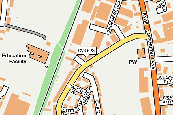 CV6 5PS map - OS OpenMap – Local (Ordnance Survey)