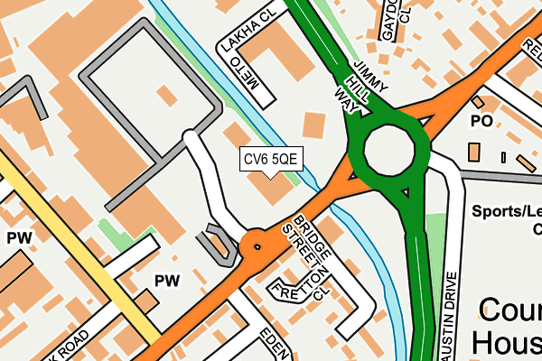 CV6 5QE map - OS OpenMap – Local (Ordnance Survey)