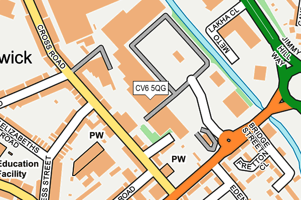 CV6 5QG map - OS OpenMap – Local (Ordnance Survey)