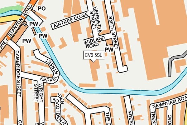 CV6 5SL map - OS OpenMap – Local (Ordnance Survey)