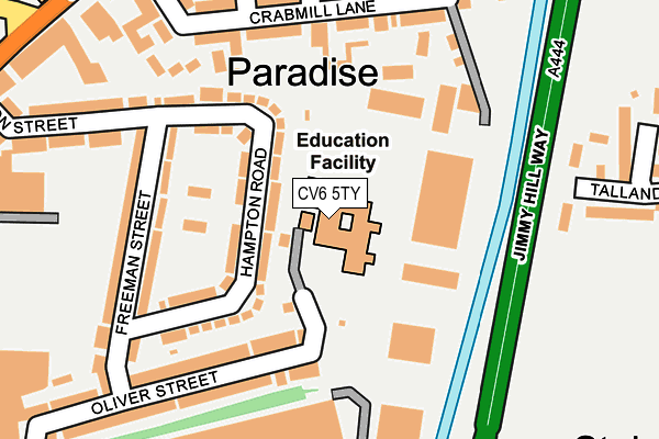 CV6 5TY map - OS OpenMap – Local (Ordnance Survey)