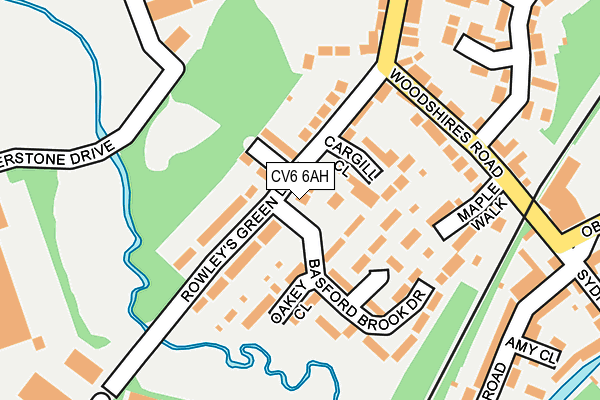 CV6 6AH map - OS OpenMap – Local (Ordnance Survey)