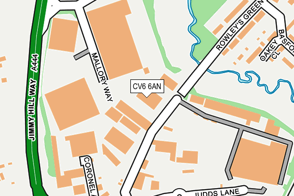 CV6 6AN map - OS OpenMap – Local (Ordnance Survey)