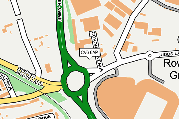 CV6 6AP map - OS OpenMap – Local (Ordnance Survey)