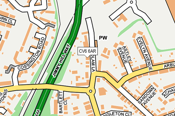 CV6 6AR map - OS OpenMap – Local (Ordnance Survey)