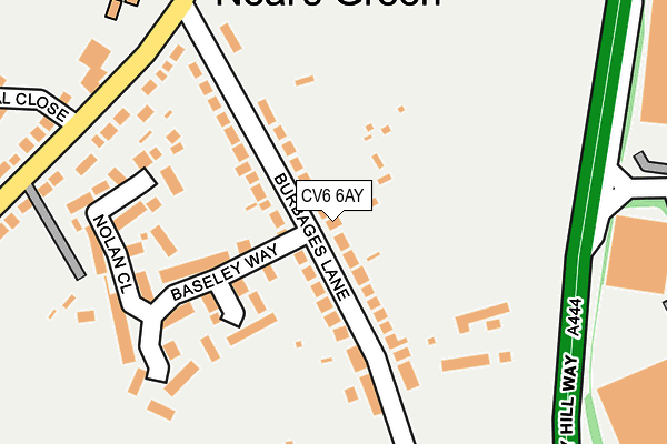 CV6 6AY map - OS OpenMap – Local (Ordnance Survey)
