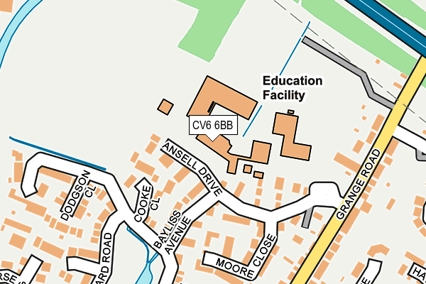 CV6 6BB map - OS OpenMap – Local (Ordnance Survey)