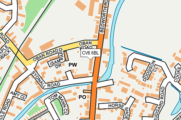 CV6 6BL map - OS OpenMap – Local (Ordnance Survey)