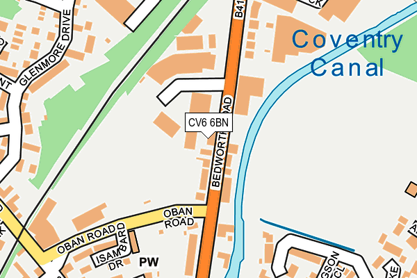 CV6 6BN map - OS OpenMap – Local (Ordnance Survey)