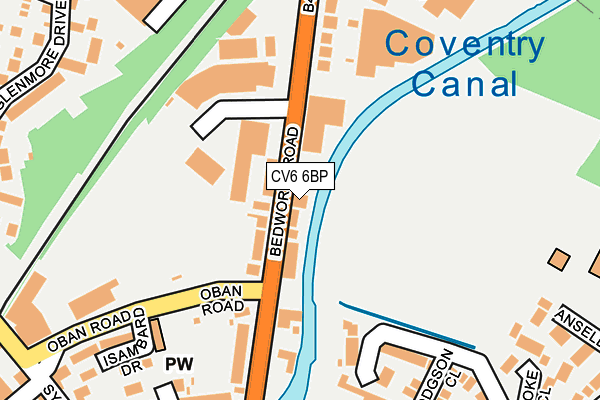 CV6 6BP map - OS OpenMap – Local (Ordnance Survey)