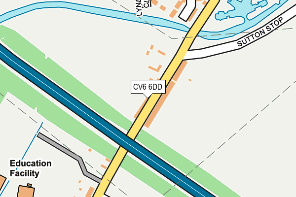 CV6 6DD map - OS OpenMap – Local (Ordnance Survey)