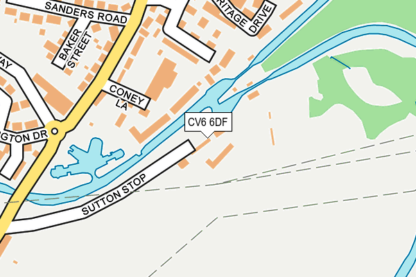 CV6 6DF map - OS OpenMap – Local (Ordnance Survey)