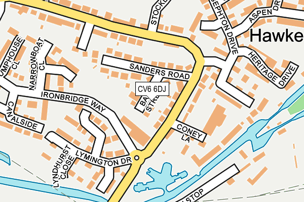 CV6 6DJ map - OS OpenMap – Local (Ordnance Survey)