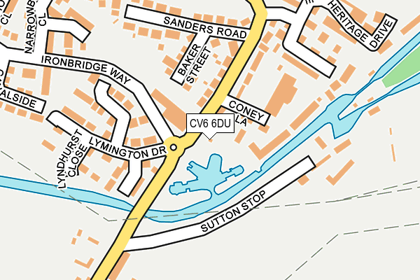 CV6 6DU map - OS OpenMap – Local (Ordnance Survey)