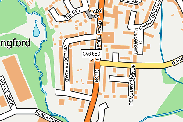 CV6 6ED map - OS OpenMap – Local (Ordnance Survey)