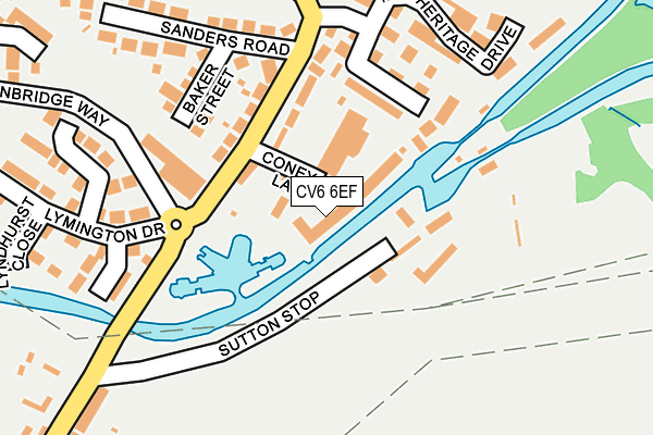 CV6 6EF map - OS OpenMap – Local (Ordnance Survey)