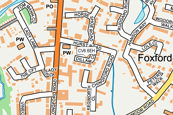 CV6 6EH map - OS OpenMap – Local (Ordnance Survey)