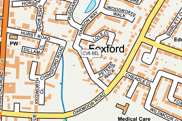 CV6 6EL map - OS OpenMap – Local (Ordnance Survey)