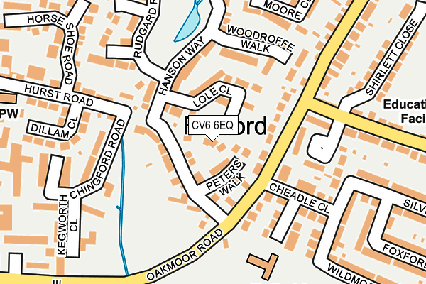 CV6 6EQ map - OS OpenMap – Local (Ordnance Survey)