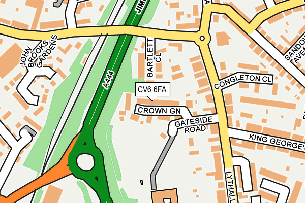 CV6 6FA map - OS OpenMap – Local (Ordnance Survey)